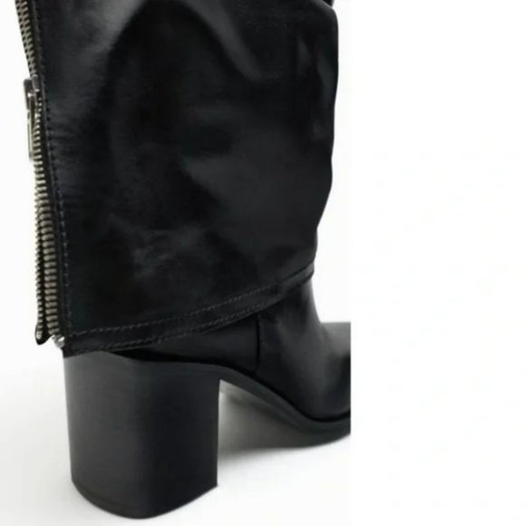 ZARA LEATHER GAITER BOOTS - Picture 10 of 12
